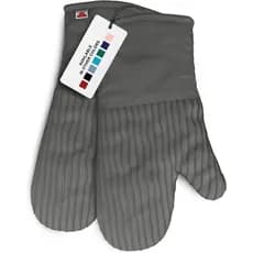 Luvas de Silicone para Forno - Conjunto de 2 Cinzas - 12,5" - Resistentes ao Calor até 536 F / 280 C - Luvas de Cozinha