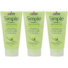 Gel de Limpeza Facial Refrescante Simple Kind to Skin, 5,07 Onças / 150 Ml (Pacote com 3) NVXA