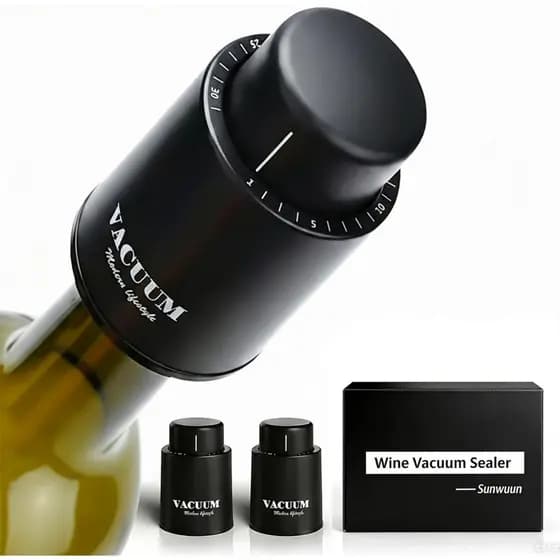 [2 UNIDADES] Tampas para Garrafas de Vinho, Tampas a Vácuo Reais, Preservador de Vinho Reutilizável, Rolhas de Vinho Man