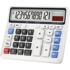 Calculadora de Mesa com Display LCD Extra Grande, 12 Dígitos, Números Grandes, Botão de Resposta Gigante, Alimentada por