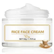 Creme de Arroz para o Rosto, Creme Facial de Arroz para Mulheres, Nutrição Profunda e Hidratação Duradouras para a Pele,