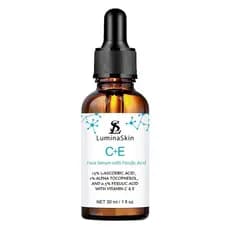 Sérum Facial de Vitamina C com Ácido Ferúlico para Mulheres, Sérum de Vitamina E e Ferúlico para Cuidados com a Pele - S