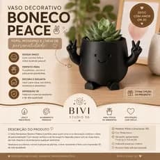 vaso decorativo, vaso boneco, vaso impresso em 3d, cachepô pequeno, vaso para suculenta, decoração moderna, decoração