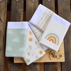 Kit com 4 panos de prato - 100% algodão - pano de prato minimalista - pano de prato moderno