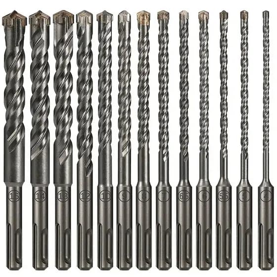 1Pc Concreto SDS Plus 10-18mm Bit Cruz Cortador Cabeça Duplo Trado Martelo 350mm Bloco De Tijolo De Parede Elétrico Alve