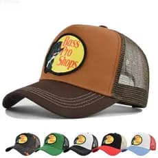 Novo boné masculino bordado de aba reta, boné trucker, boné feminino de beisebol em malha respirável TVOS BYDJ