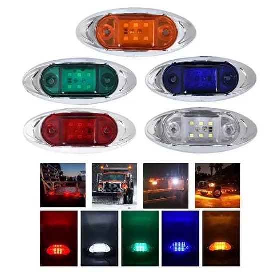 Vivamart 1Pc 12V 24V Auto 6LED Luzes De Sinalização Marcador Lateral Trailer Tru Signal Lamp Multifuncional Luz De Largu