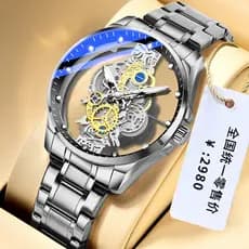 relogio masculino Relógio mecânico oco totalmente automático relógio masculino negócios à prova dwaterproof água moda na