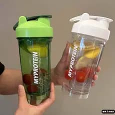 Copo agitador de proteína em pó, Milkshake esportivo Fitness com escala, grande capacidade, resistente a altas temperatu