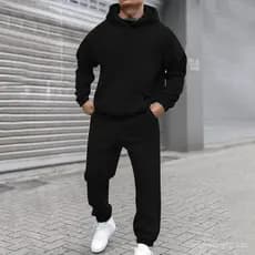 Europeu americano Cross-Border outono inverno novo estilo forro de lã moda masculina moletom terno Casual solto manga co