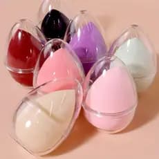 1 com caixa de armazenamento Beauty Egg, adequado para todos os tipos de tipos de pele, formato de T Super macio, conjun