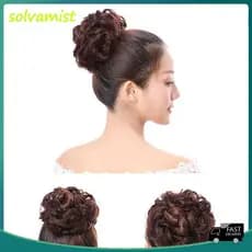 Cabelo Sintético Coque Peruca Senhoras Rabo De Cavalo Extensão Do Scrunchie Onda Elástica Encaracolado Hairpieces Envolt