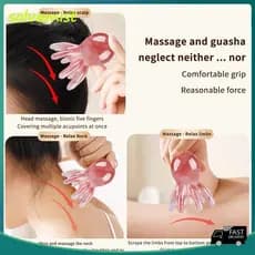 Resina Polvo Massagem Pente Cabeça Meridiano Raspagem Couro Cabeludo Escova Acupuntura Gua Sha Alívio Da Fadiga
