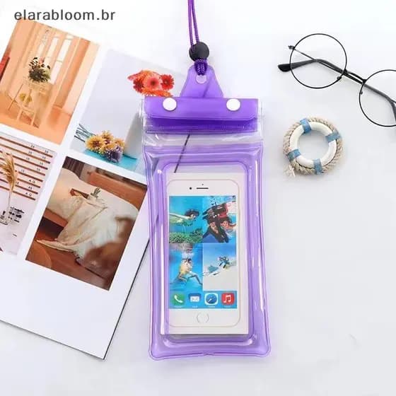 Bolsa Impermeável Para Celular Com Tela Sensível Ao Toque Flutuante Inflável , Gancho E Laço Selado De Três Camadas , Ai
