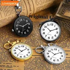 Relógio de bolso de quartzo LS-STORE, adequado para enfermeiros e estudantes, vem com chaveiro, mostrador grande, modelo