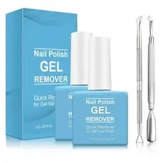 Conjunto de 2 peças para remoção de esmalte em gel, removedor de esmalte, remove facilmente o esmalte em gel em 2-5 minu