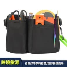 Bolsa Grande para Ferramentas, Bolsa de Trabalho para Eletricista ao Ar Livre, Tecido Oxford Preto, Bolsa de Cintura, Bo