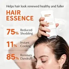 Escova de massagem para cabelo com sérum integrado para crescimento capilar FNDE.