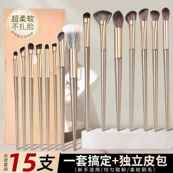 pincel maquiagem kit pincel maquiagem com glitter pincel de maquiagem kit 15 conjunto de pincéis de sombra lâmina deline