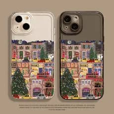 capa para iphone 13 capa iphone 13 normal anti impacto capinha iphone 13 normal Capa de telefone com iluminação de Natal