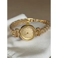 Relógio Feminino Dourado/Rosé Relógio feminino moda Relógio Feminino Quartz Relógio de ouro feminino luz luxo nicho 2025