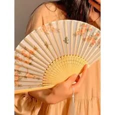 leque de madeira leque de mão Leque Novo estilo chinês dobrável ventilador transportar begônia estilo antigo dobrável pe