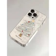 case iphone 13 luxo capa iphone 13 capinha iphone 13 Árvore de Natal pintada com Flash fino adequada para Apple 17promax