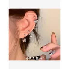 piercing falso orelha piercing orelha piercing fake orelha Brincos em forma de U com duas orelhas furadas Dudu casal tit