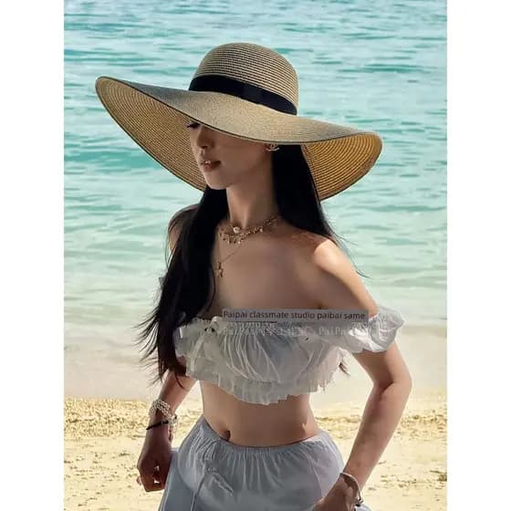 chapeu de praia feminino chapeu de praia masculino country feminino Chapéu de palha feminino verão beira-mar 2026