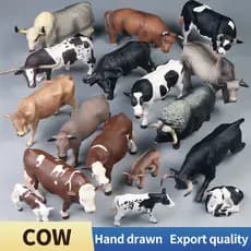 Modelo de Simulação de Animais de Fazenda: Touro, Vaca Leiteira, Figuras de Ação Estáticas Sólidas, Figuras de Coleção C