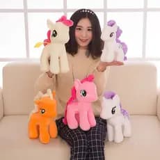 Brinquedo de Pelúcia Pônei Arco-Íris Pequeno de 25cm VYBP