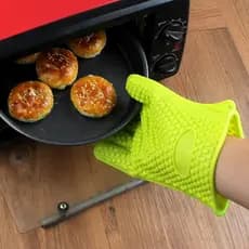Luvas de forno Luva resistente ao calor Luva de silicone resistente calor Luvas de isolamento térmico antiderrapantes à