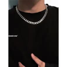 Colar com Pingente Colar Feminino Colar Corrente Fina Aço inoxidável Hip Hop cubana corrente colar masculino europeu ame