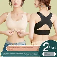 Moda athleisure Top plus size esportivo Sutiã de alta sustentação Roupa interior esportiva feminina à prova de choque co