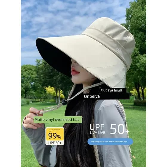 chapeu praia chapeu country feminino chapeu de praia Chapéu protetor solar de vinil de aba grande feminino verão Anti-ul