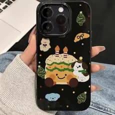 case iphone 13 case iphone 13 pro max capa para iphone 13 Bolo de Natal adequado para Apple 16promax Capa de telefone ip