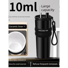 garrafa térmica de água garrafa de água garrafa térmica de água 1 litro Copo mestre de gelo de palha de grande capacida