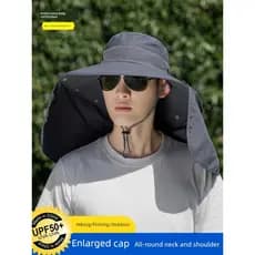 Chapéu de sol masculino verão ao ar livre chapéu de sol de aba grande