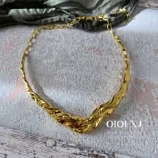 Corrente Cubana Feminina Colar Semijoia Colar com Pingente Simples estilo unissex Metal Lava corrente colar Hip-Hop cuba