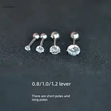 piercing fake orelha piercing fake piercing orelha Piercing de 1.0 mm piscando diamante dormindo sem remover brincos de