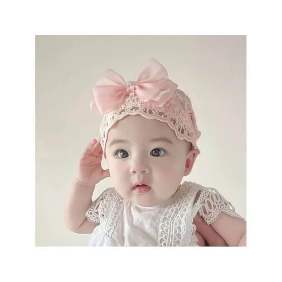 Nova faixa de cabelo de princesa para bebês no verão, touca de proteção para fontanela de recém-nascidos, chapéu de rend