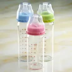 baby feeding bottle pump for breastfeeding baby flo feeding bottle Garrafa de bebê de vidro de borosilicato alto calibre