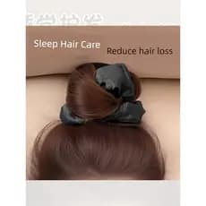 Travesseiro de dormir elástico anel de cabelo feminino 2026 novo estilo cabeça de seda flor cetim corda de cabelo gravat