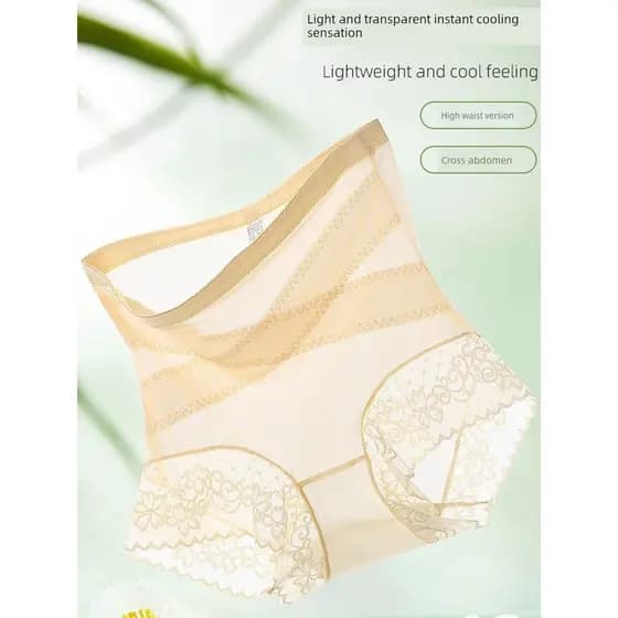 Calcinha alta sem costura Calcinha feminina cintura alta Modeladora cintura alta empina bumbum Cintura alta abdômen-estr