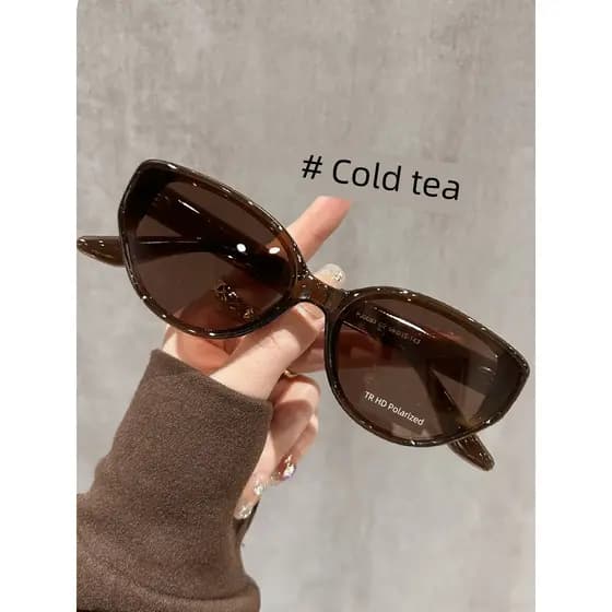 oculos clip on oculos de sol feminino oculos de sol Óculos de sol olho de gato marrom feminino 2026 novo estilo High-End