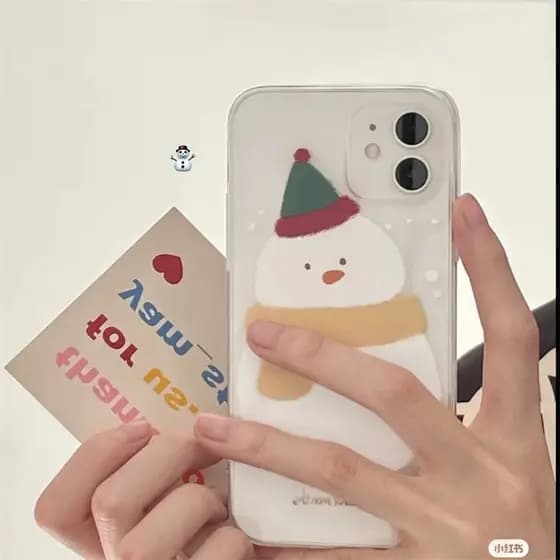 capinha iphone 13 pro capa iphone 13 pro max capa iphone 13 pro Boneco de neve de Natal simples adequado para Apple Andr