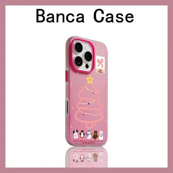 capinha iphone 13 capa iphone 13 pro max capinha iphone 13 pro Capa de telefone rosa árvore de Natal Animal adequada par