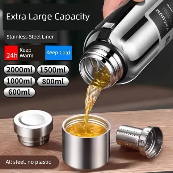garrafa térmica goldentec garrafa termica garrafa de agua termica Copo de isolamento masculino, copo de água de aço inox
