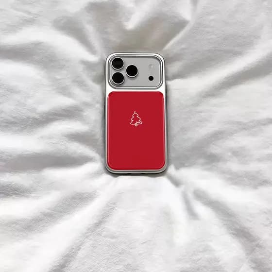 capa para iphone 13 capinha iphone 13 capinha iphone 13 pro Ins Red Festive Simple Christmas Tree Adequado para Apple iP