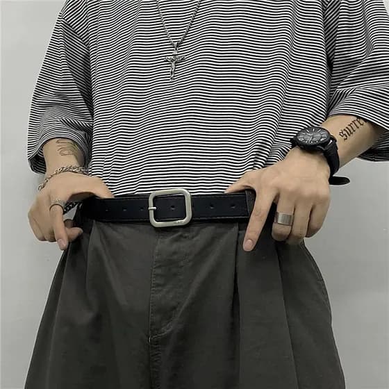 cinto de miçanga country masculino cinto masculino cinto masculino couro LCMstudios coreia INS Retro na moda masculino f